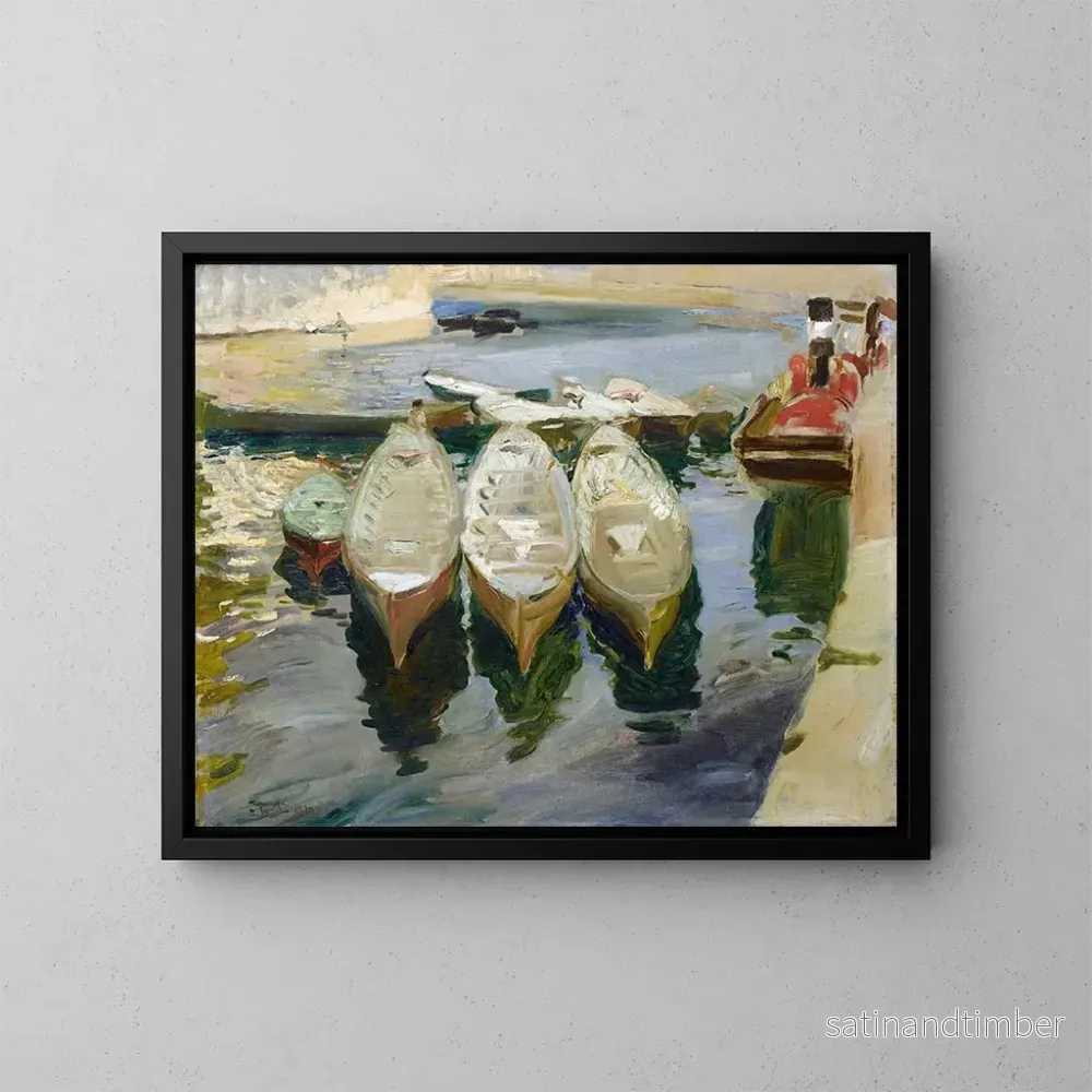 Reproduktion av målningen av Port de Guetaria – Joaquín Sorolla Reproduktion av målningen av Port de Guetaria – Joaquín Sorolla