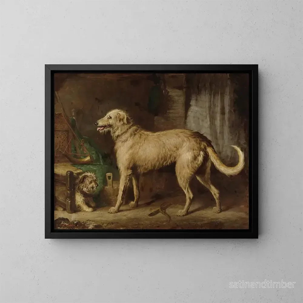 Reproduktion av målningen Le chien de chasse - Gourlay Steell