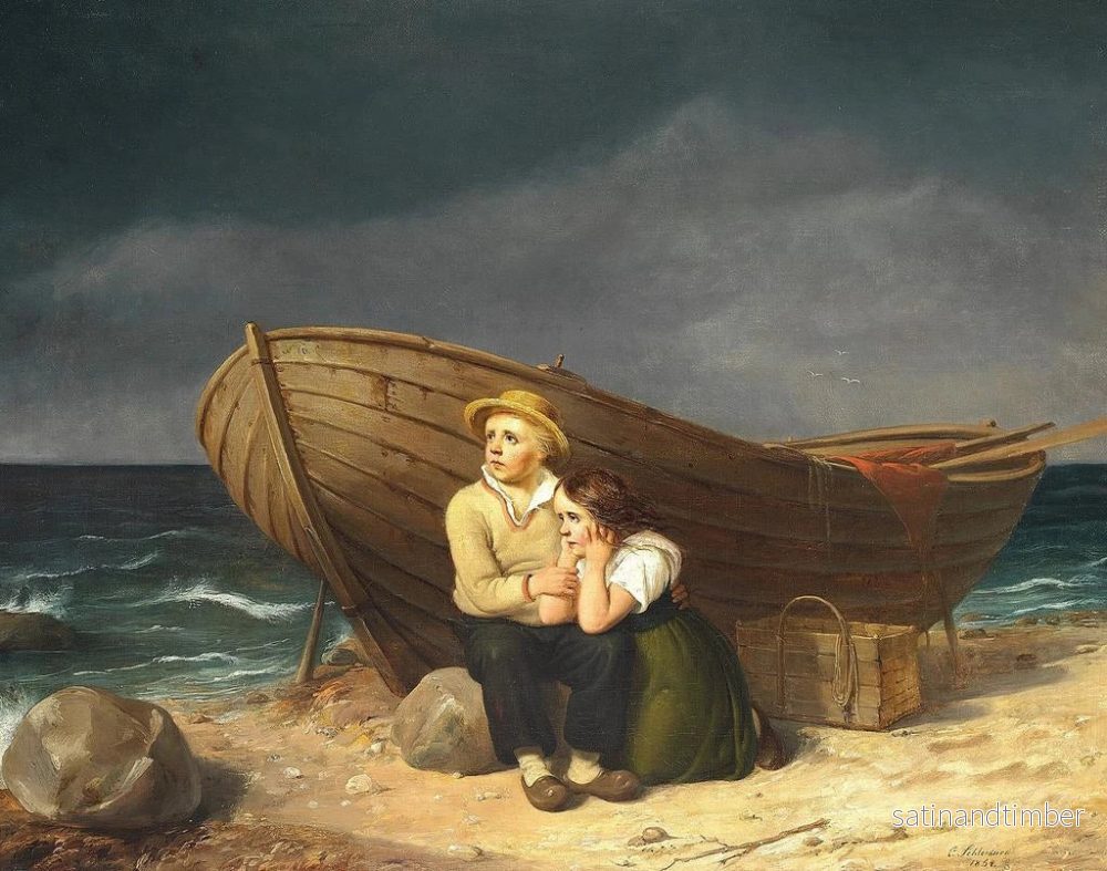 Reproduktion av målningen Bränna minnen på en strand - Christian Andreas Schleisner - Bild 2