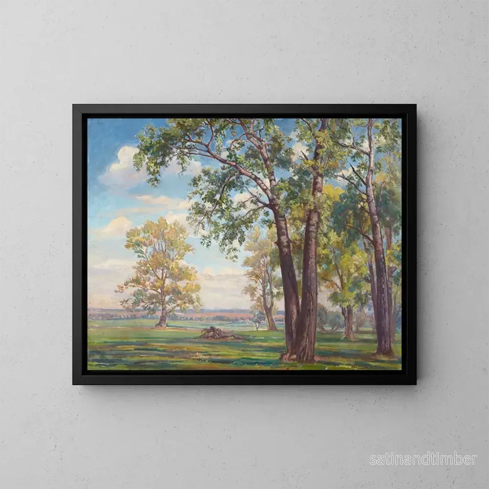 Reproduktion av målningen Landskapsbild av skog - Ignacy Piekowski