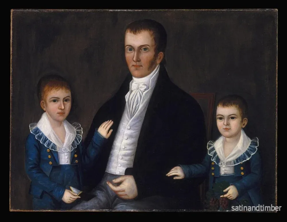 Reproduktion av målningen John Jacob Anderson och son John och Edward - Joshua Johnson - Bild 2
