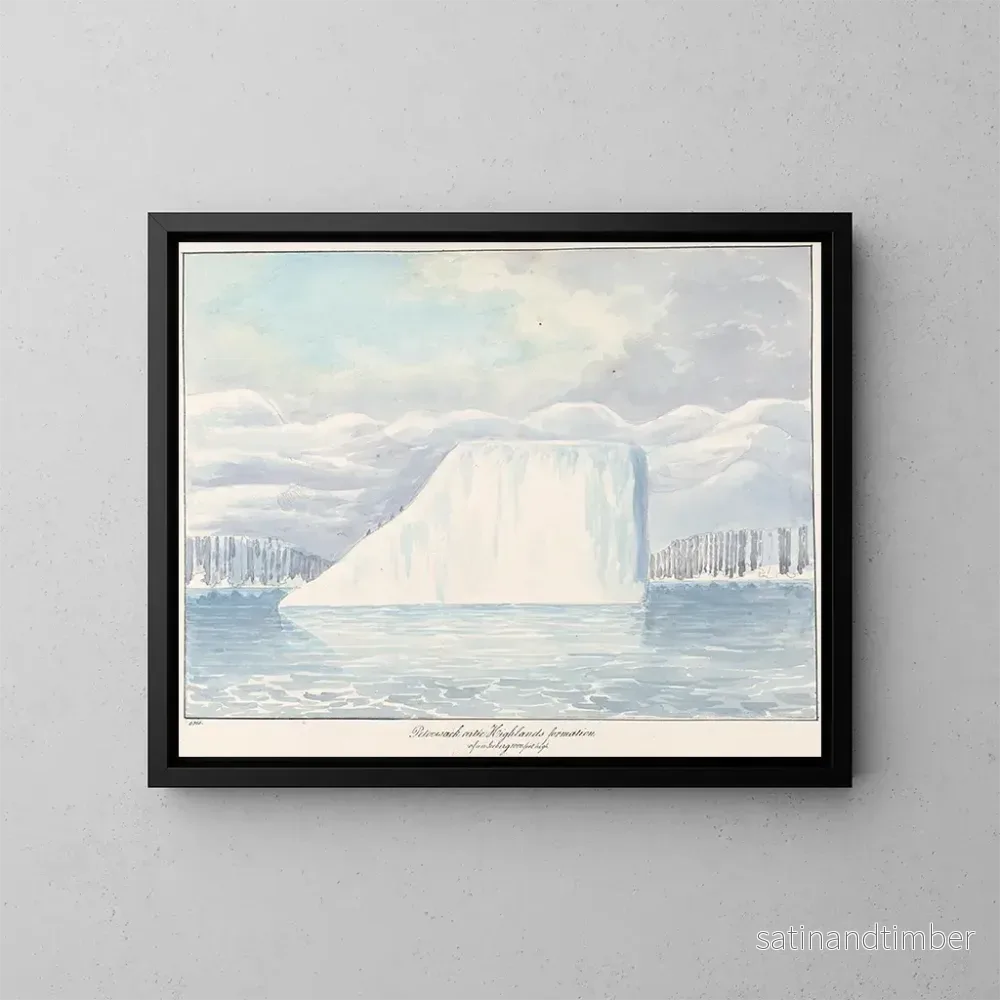 Reproduktion av målningen av Formation des Hautes Terres Arctiques de Petoowack - Charles Hamilton Smith
