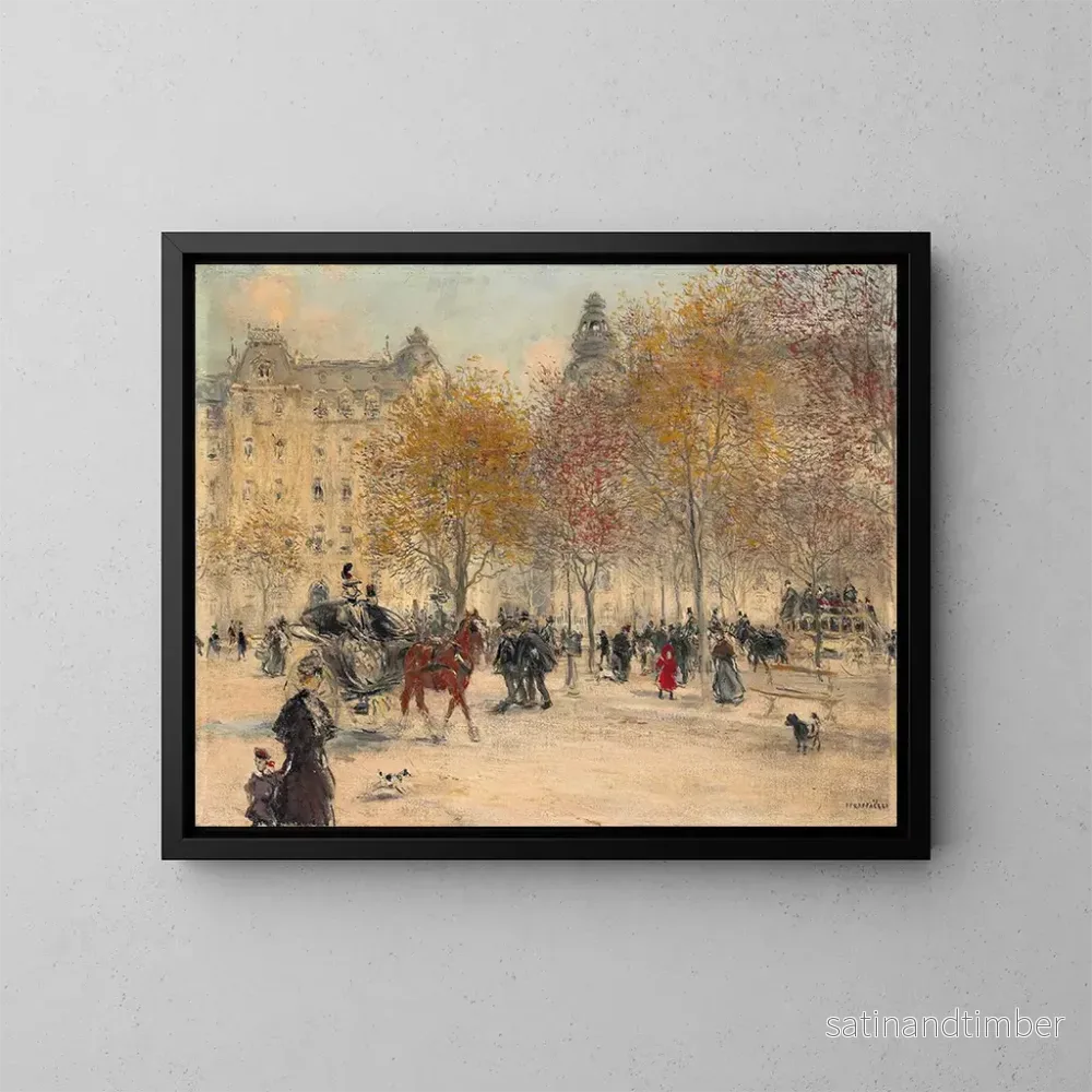 Reproduktion av målningen Höst i Paris - Jean François Raffaëlli
