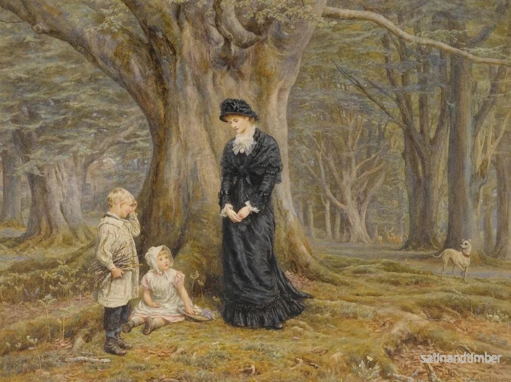Reproduktion av målningen La dame du manoir - Helen Allingham - Bild 2