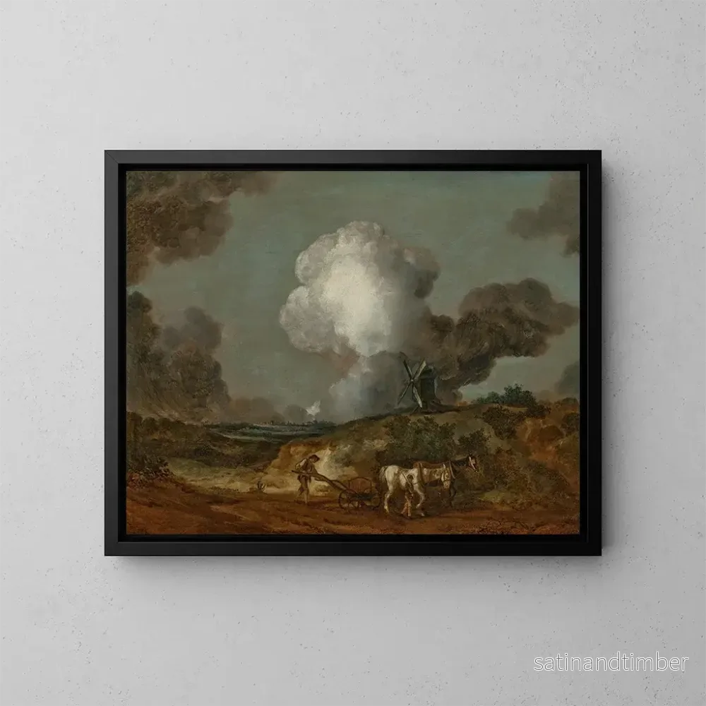 Reproduktion av målningen La charrue de Suffolk - Thomas Gainsborough