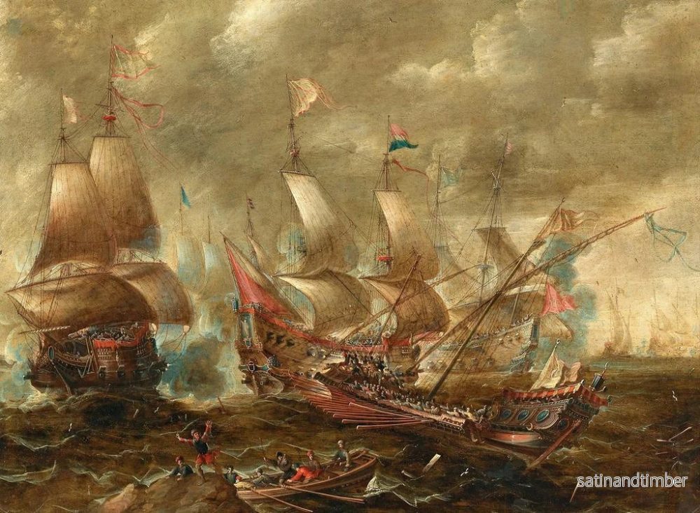 Reproduktion av målningen En sjöslag - Gaspar van Eyck - Bild 2