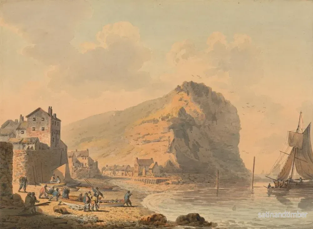 Reproduktion av målningen Staithes, Yorkshire - Francis Nicholson - Bild 2
