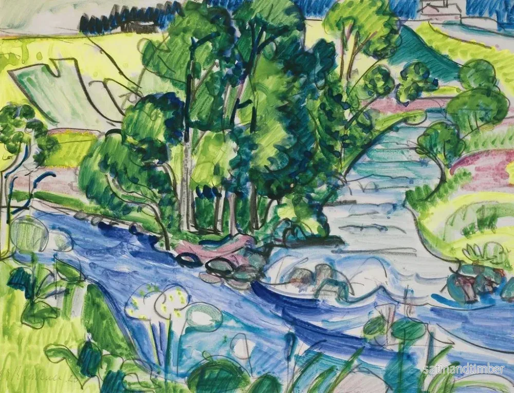 Reproduktion av målningen av vildmarksterräng med Kirchners hus - Ernst Ludwig Kirchner - Bild 2