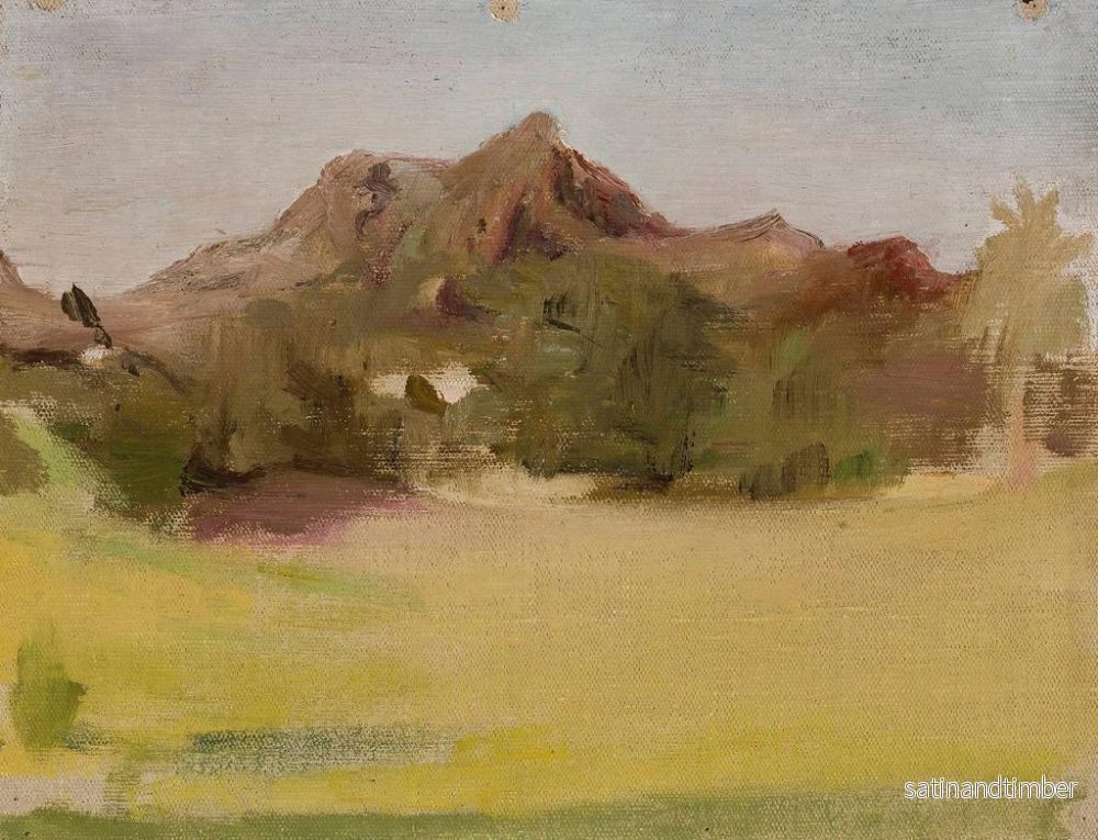 Reproduktion av målningen Landskapsbild av berg under resan till Indien - Jan Cybis - Bild 2