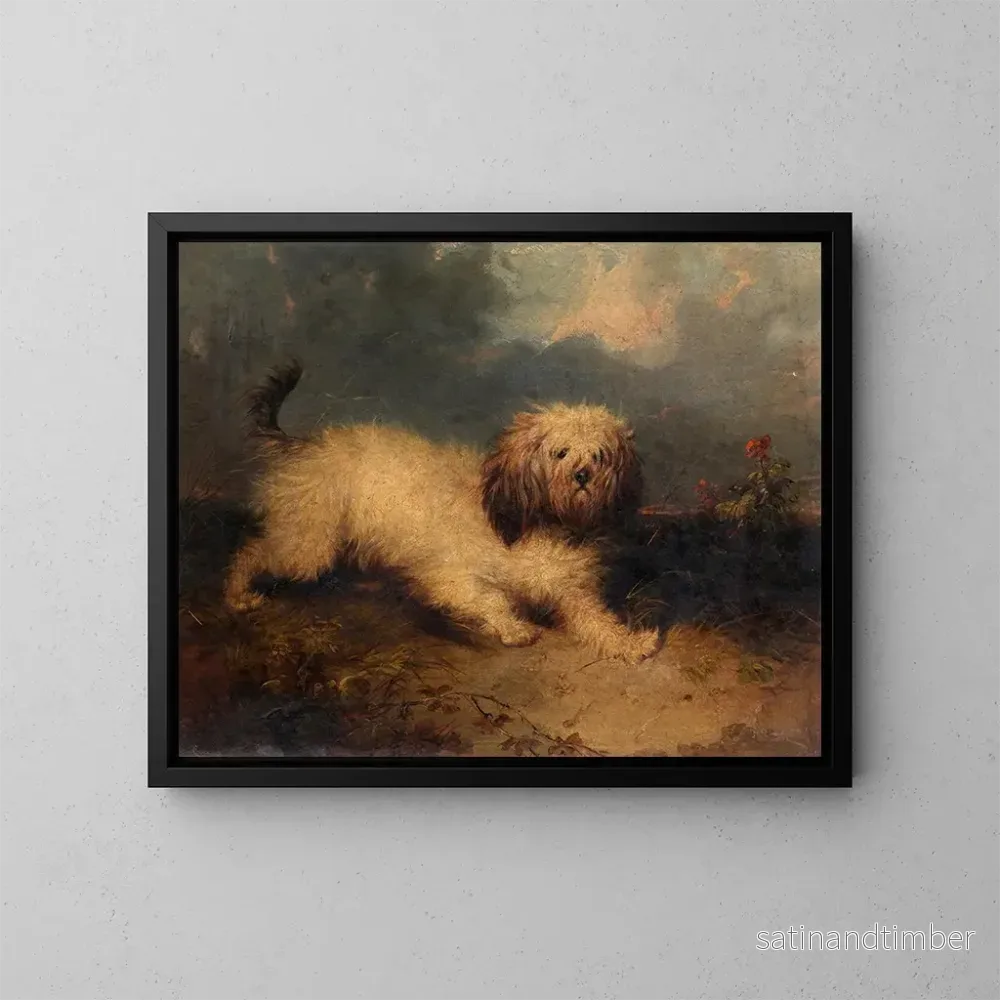Reproduktion av målningen En hund - George Armfield