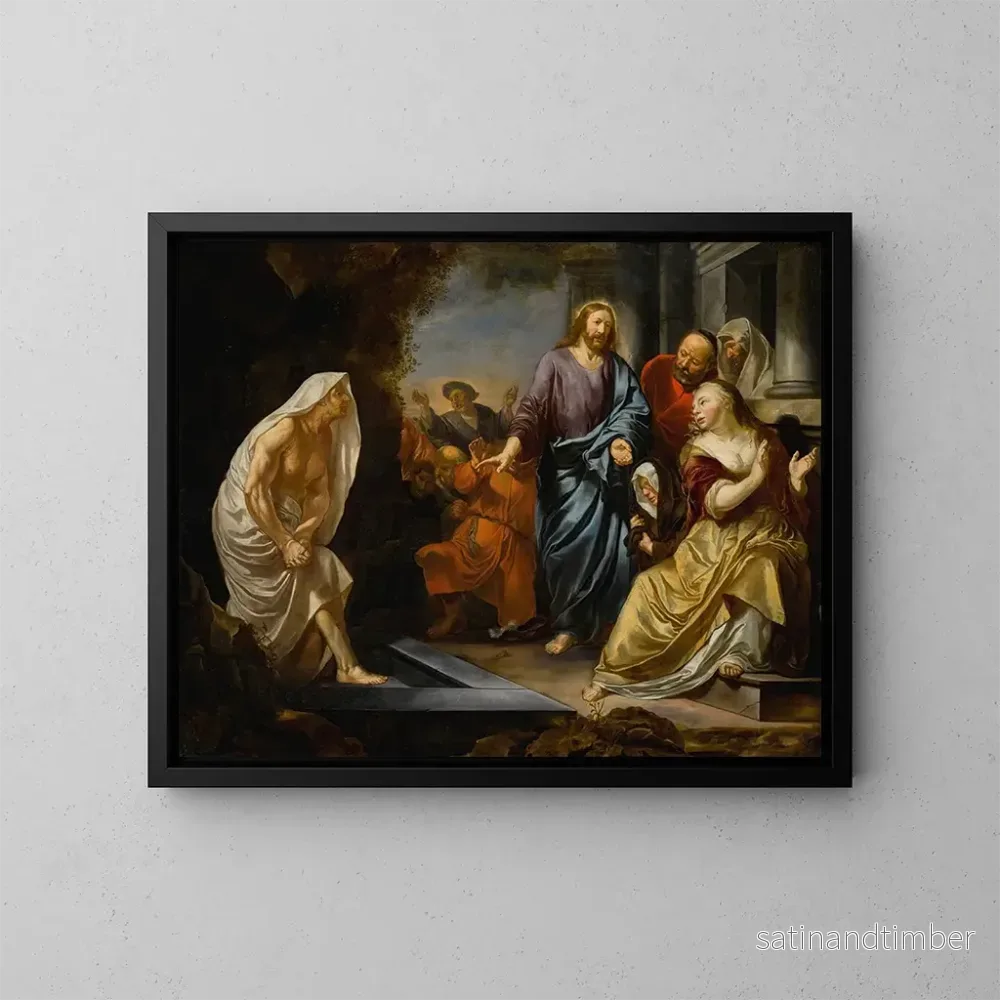 Reproduktion av målningen La Résurrection de Lazare - Hendrick Heerschop