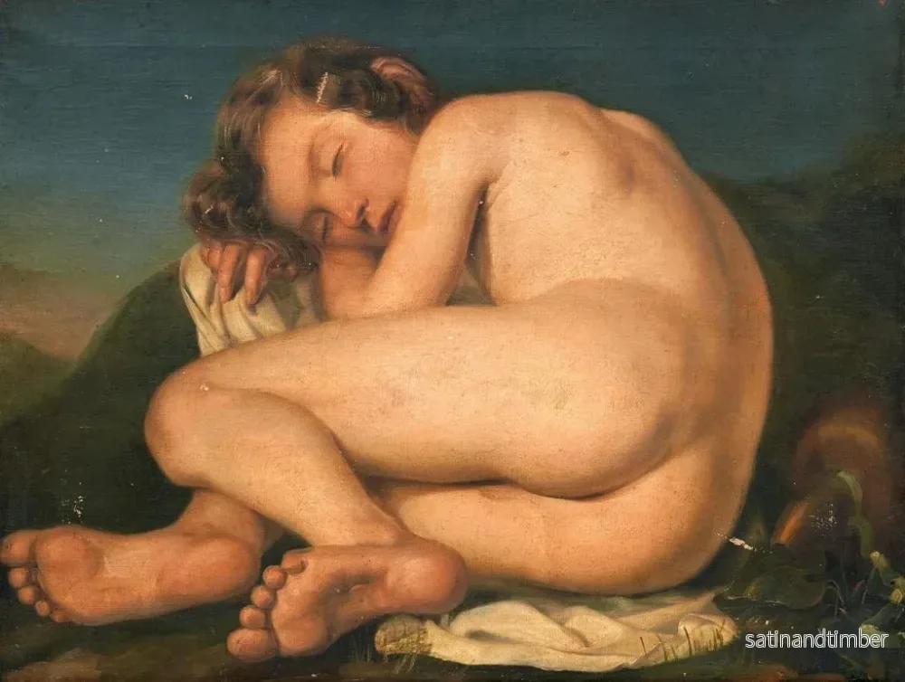 Reproduktion av målningen av den sovande Cupidon - Italiensk skola - Bild 2