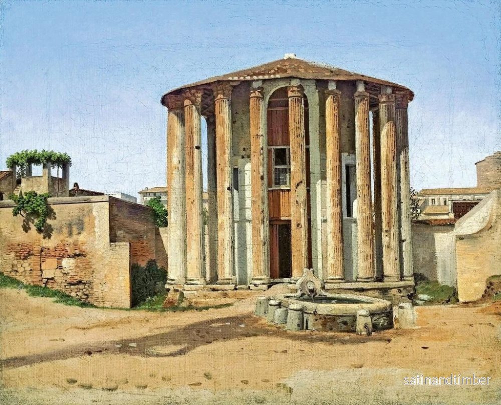 Reproduktion av målningen av Vesta-templet i Rom - Christoffer Wilhelm Eckersberg - Bild 2