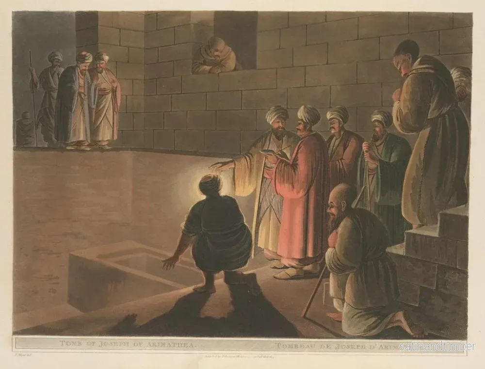 Reproduktion av målningen Tombeau de Joseph d'Arimathie - Luigi Mayer - Bild 2