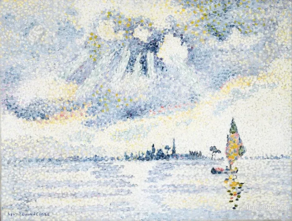 Reproduktion av målningen Solnedgång över lagunen i Venedig - Henri-Edmond Cross - Bild 2