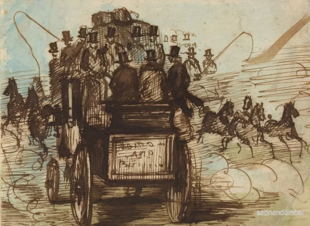 Reproduktion av målningen Le coche de Brighton - Constantin Guys - Bild 2