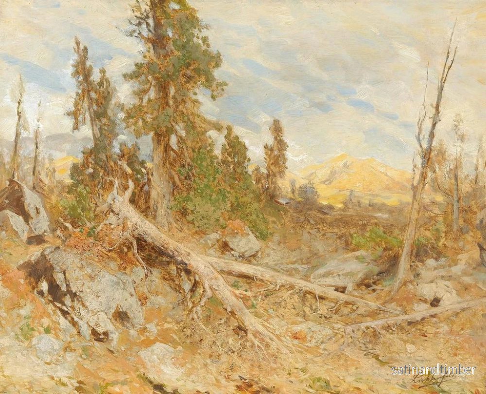 Reproduktion av målningen Fällande träd - Eduard Peithner von Lichtenfels - Bild 2