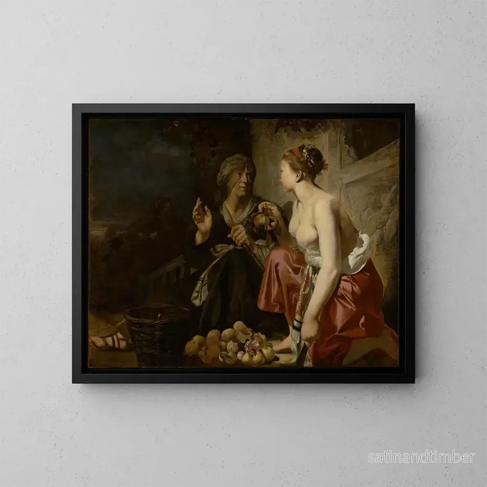 Reproduktion av målningen Vertumne och Pomone - Caesar van Everdingen