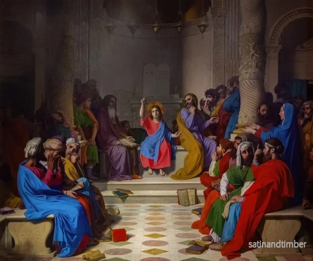 Reproduktion av målningen av Jesus bland lärarna - Jean-Auguste-Dominique Ingres - Bild 2