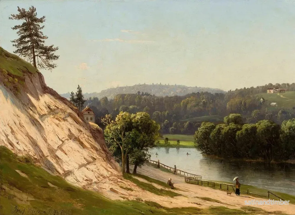Reproduktion av målningen Landskap nära floden Vilnius - Józef Marszewski - Bild 2