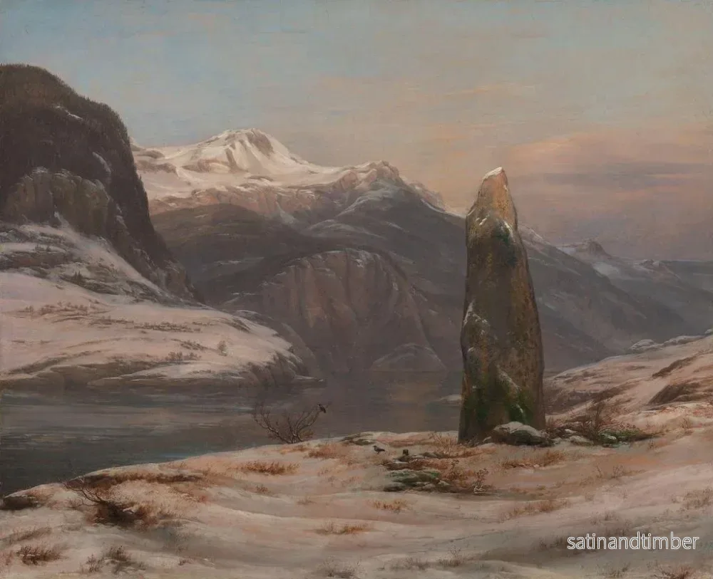 Reproduktion av målningen Vinter vid Sognefjorden - Johan Christian Dahl - Bild 2