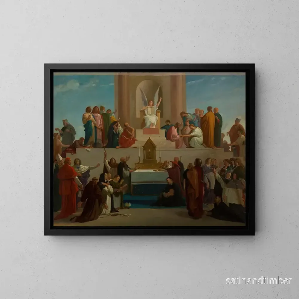 Reproduktion av målningen La Théologie - Louis Charles Timbal