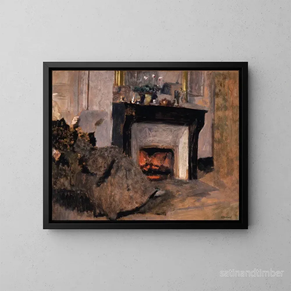 Reproduktion av målningen La Cheminée - Édouard Vuillard