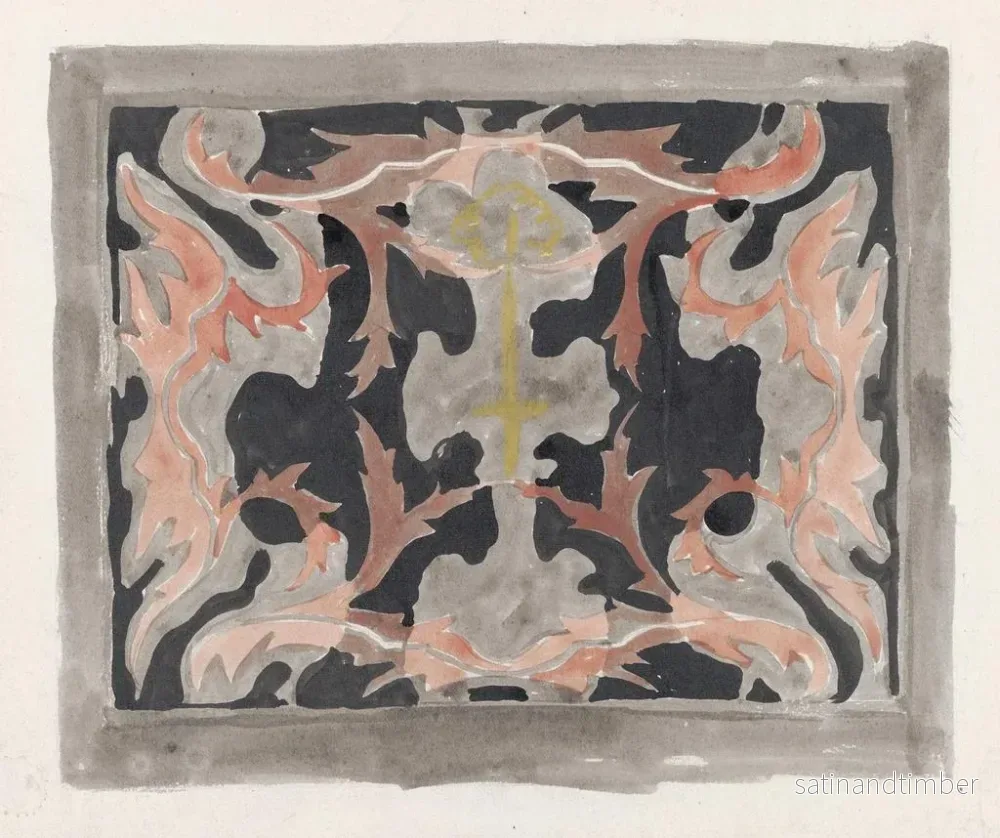 Reproduktion av målningen Design för en klänning - Carel Adolph Lion Cachet - Bild 2