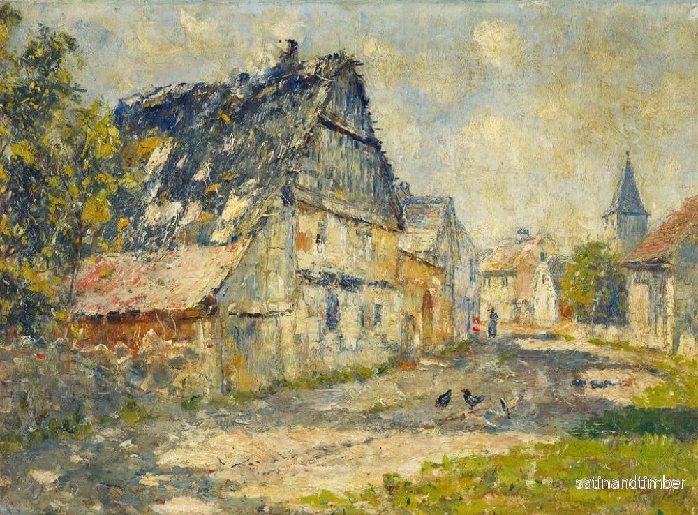 Reproduktion av målningen Rue de village à Ehringsdorf près de Weimar - Christian Rohlfs - Bild 2