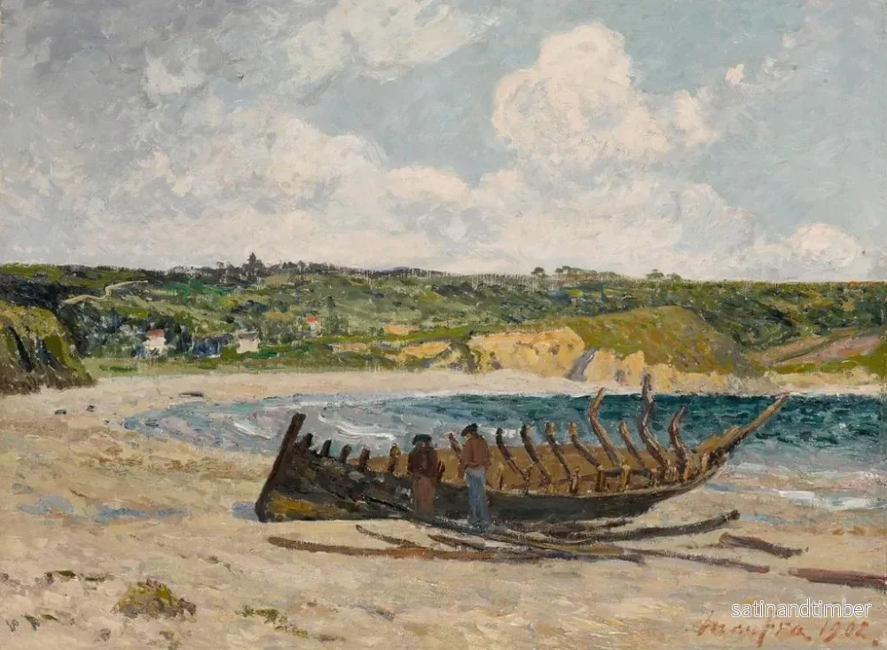 Reproduktion av målningen Le Vieux bateau à Morgat - Maxime Maufra - Bild 2