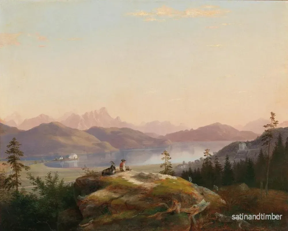 Reproduktion av målningen Vue du lac Wörthersee avec Maria Loretto et le château de Freyenthurn - Marko Pernhart - Bild 2