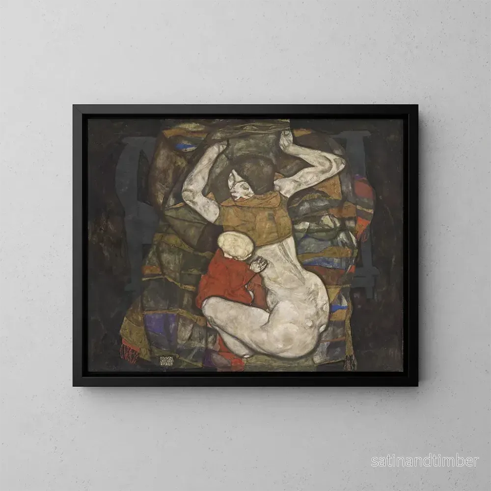 Reproduktion av målningen Ung mor - Egon Schiele