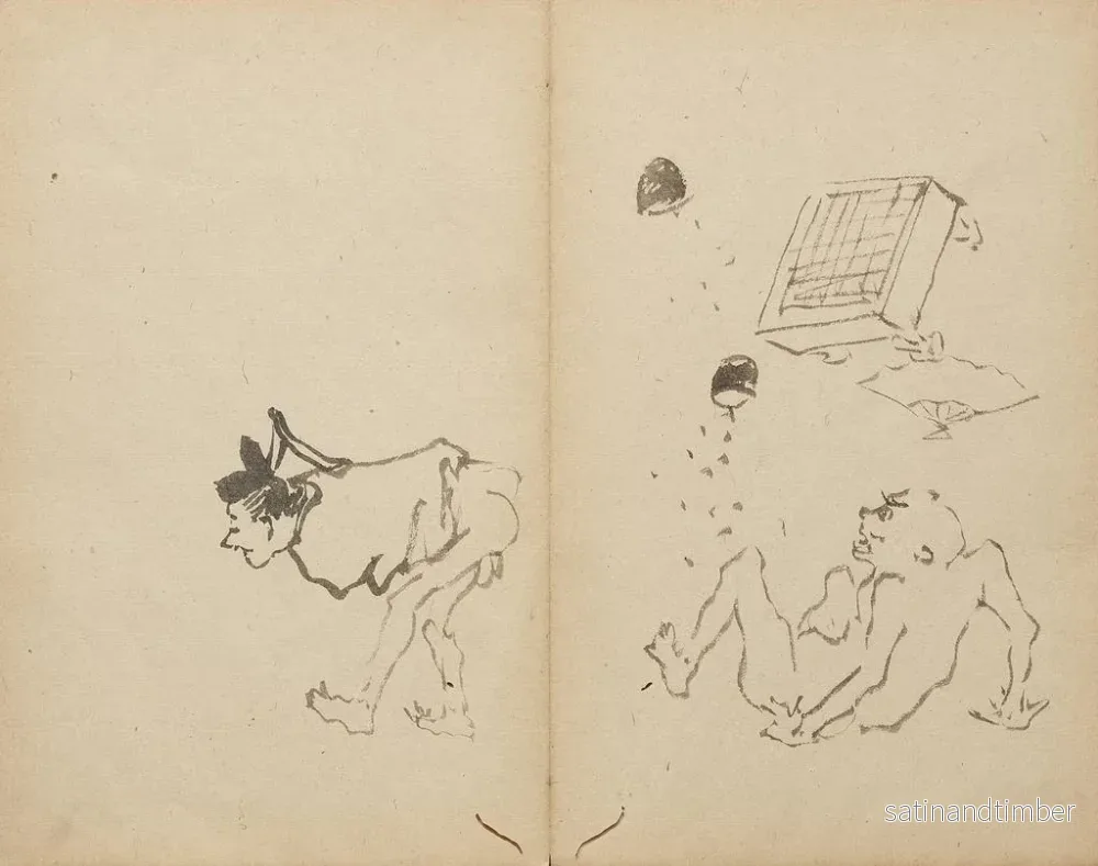 Reproduktion av målningen En pet stör en del av go - Kawanabe Kyōsai - Bild 2