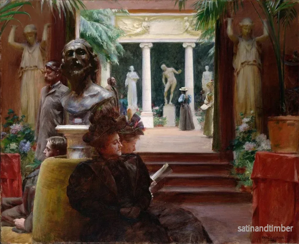 Reproduktion av målningen Utställning av skulptur - Charles Courtney Curran - Bild 2