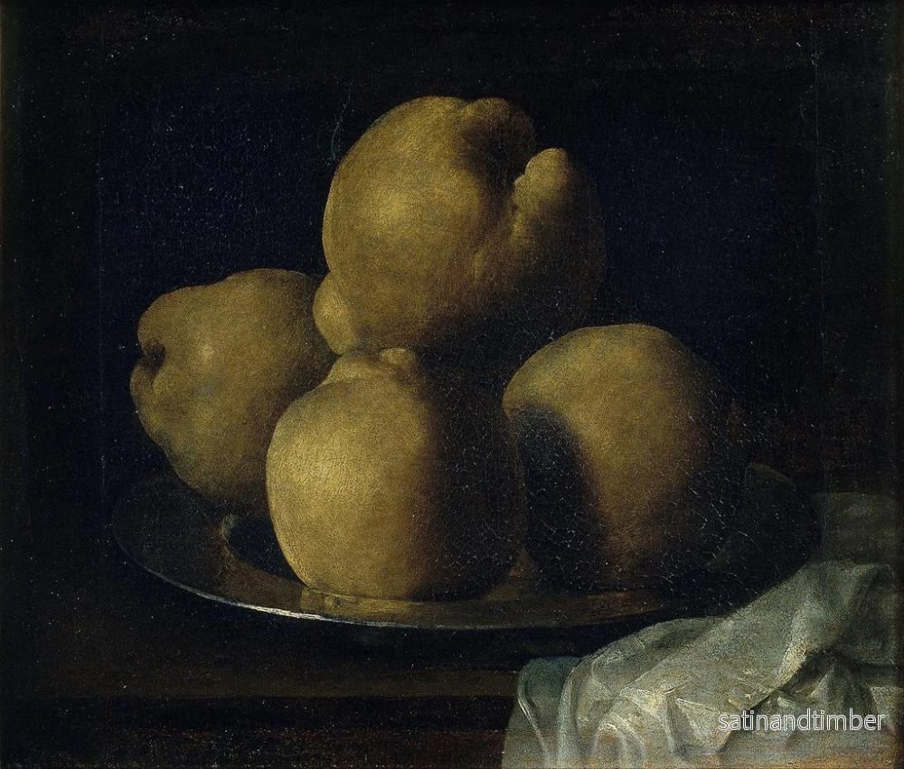 Reproduktion av målningen av stilleben med en skål med kvittenfrukter - Francisco de Zurbarán - Bild 2