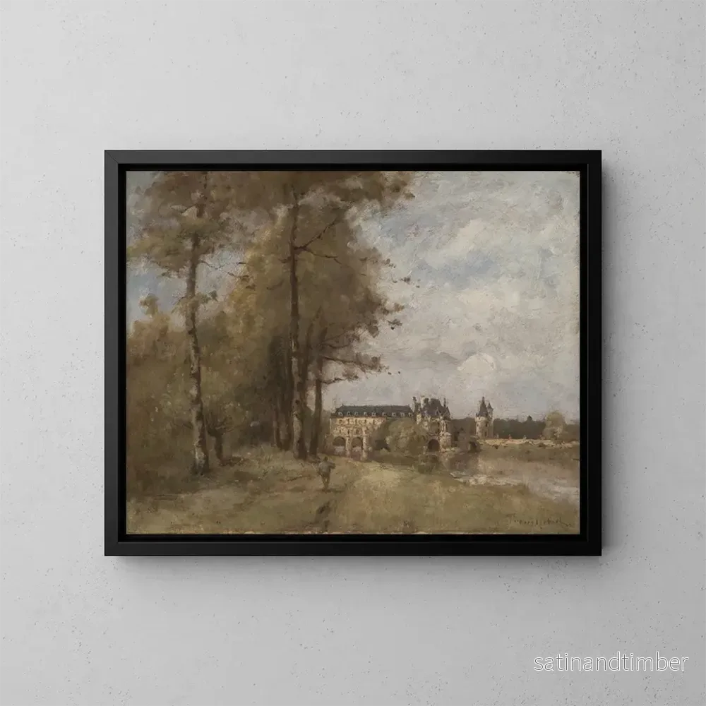 Reproduktion av målningen Le château de Chenonceau - Paul Désiré Trouillebert
