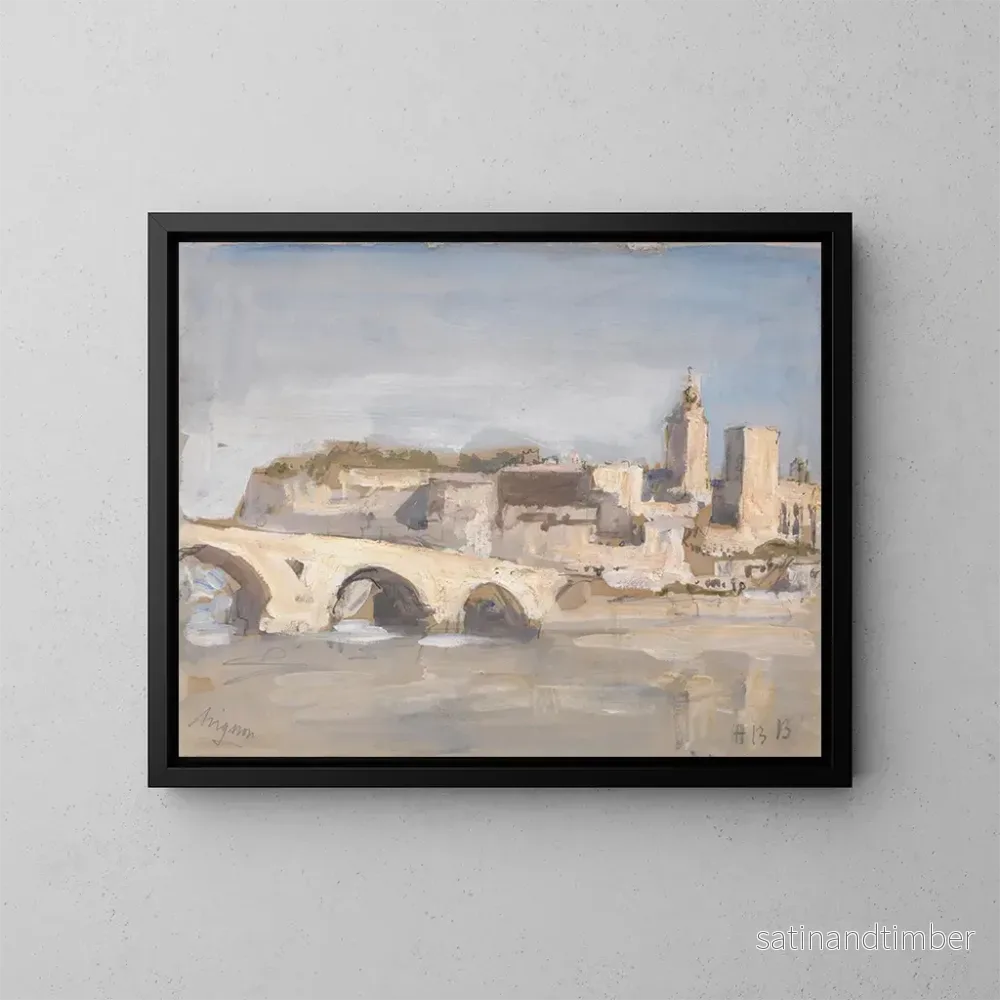 Reproduktion av målningen Pont d'Avignon - Hercules Brabazon Brabazon
