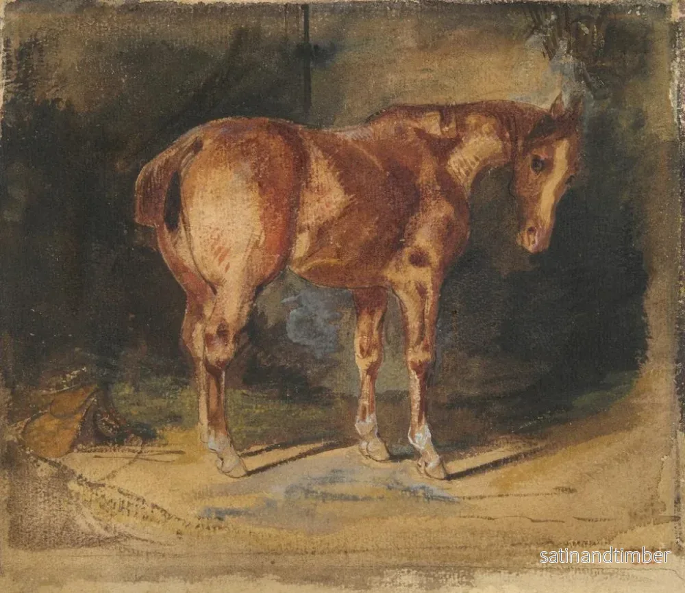 Reproduktion av målningen Studie av häst - Eugène Delacroix - Bild 2