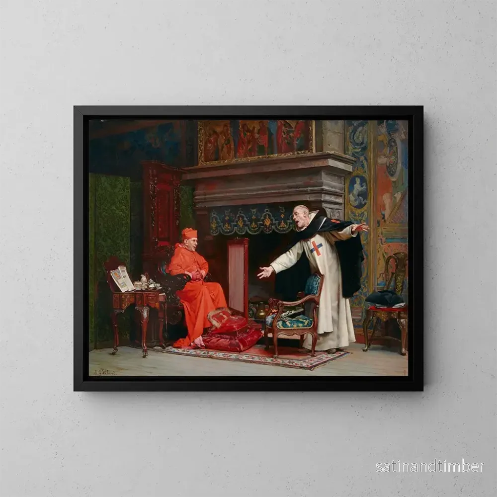Reproduktion av målningen Le choix d'un prédicateur - Jehan Georges Vibert