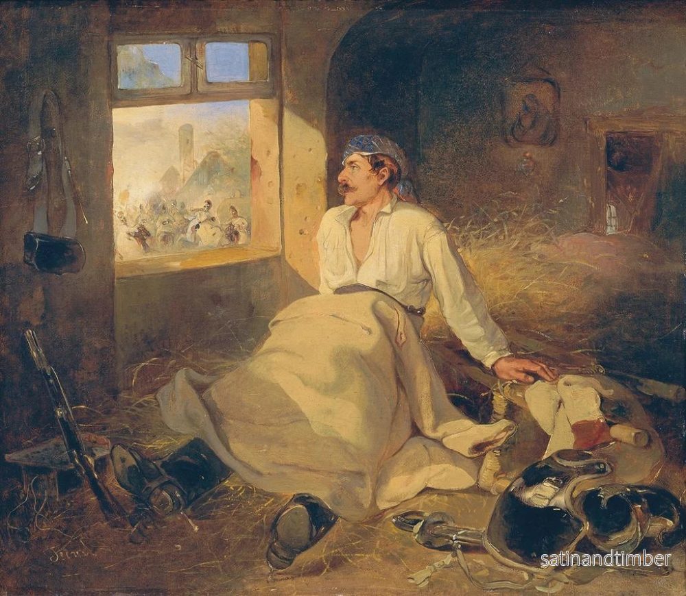 Reproduktion av målningen Krassier blessé sur un foin - Friedrich Johann Treml - Bild 2