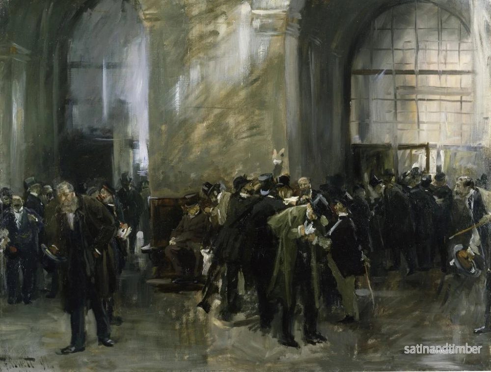 Reproduktion av målningen À la Bourse - Ferdinand Brütt - Bild 2