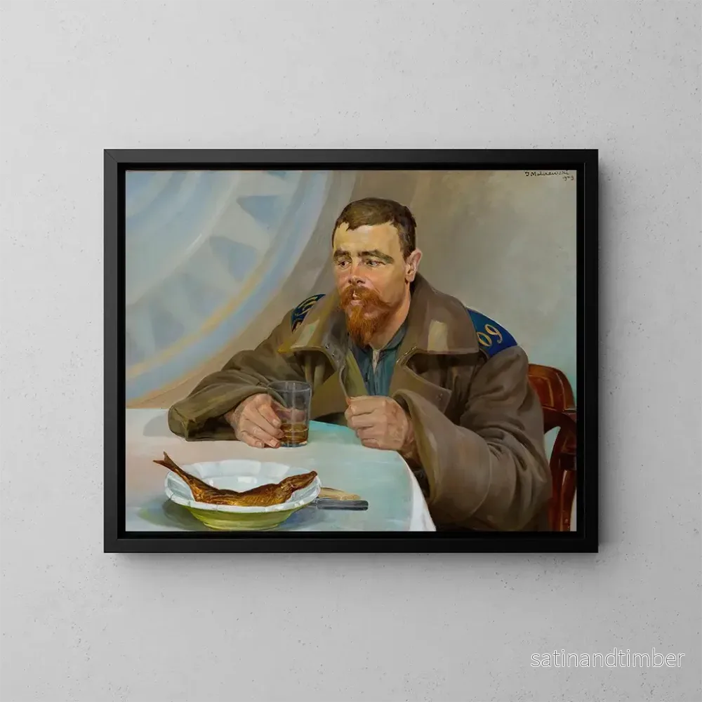 Reproduktion av målningen Exil, högra sektionen av triptyken - Jacek Malczewski