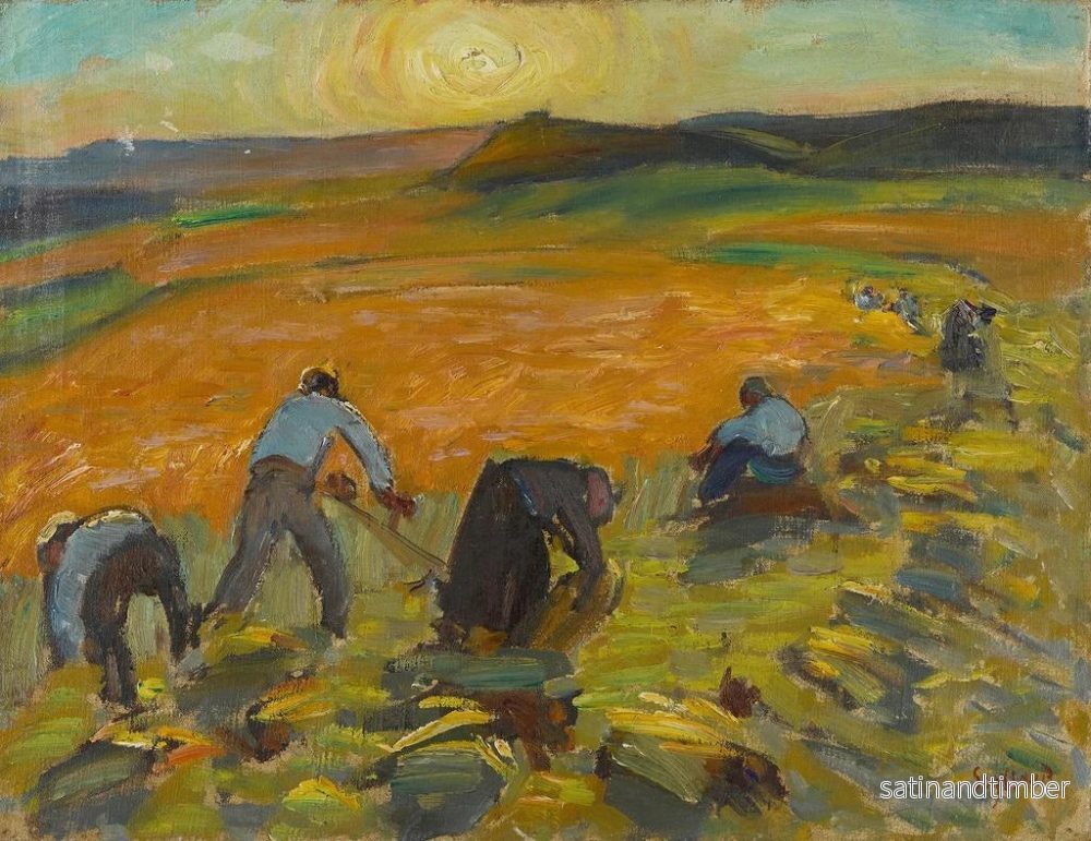 Reproduktion av målningen Moisson au soleil couchant - René Auguste Seyssaud - Bild 2