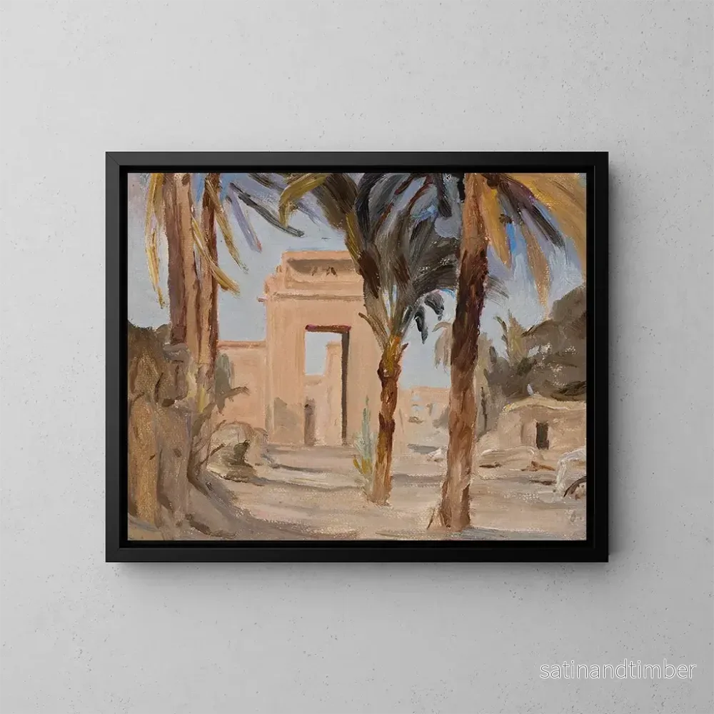 Reproduktion av målningen Entré till Karnak-templet under resan i Egypten – Jan Cybis Reproduktion av målningen Entré till Karnak-templet under resan i Egypten – Jan Cybis