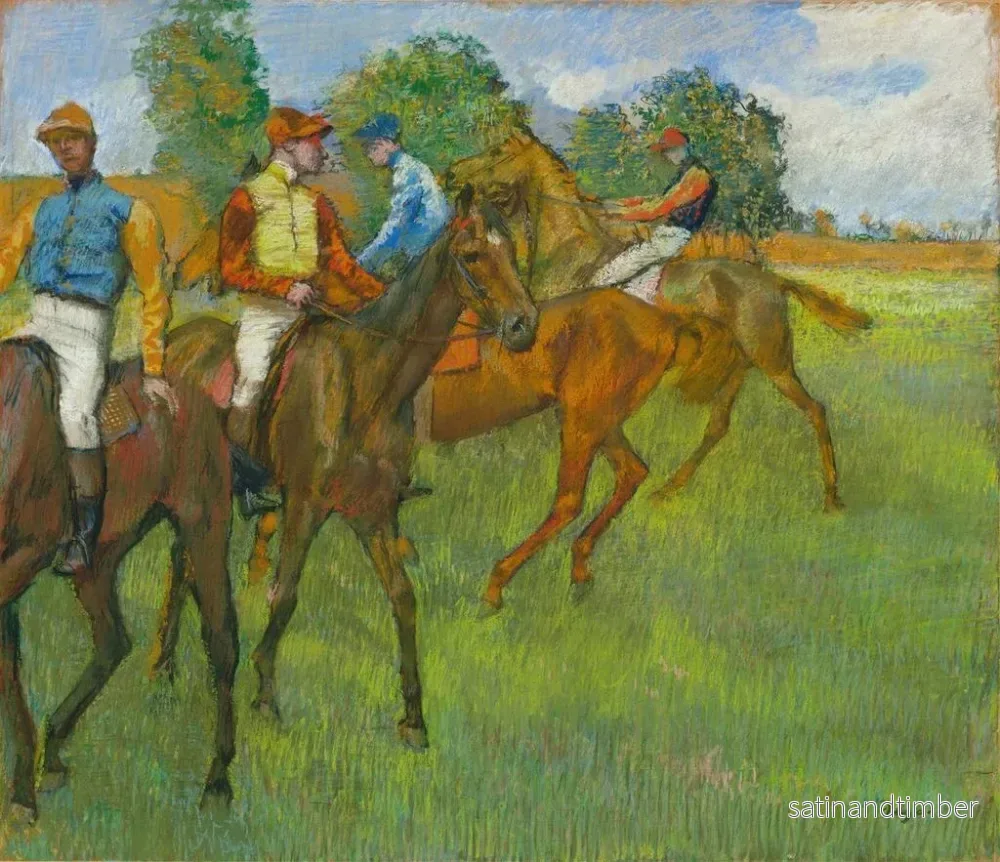 Reproduktion av målningen Före loppet - Edgar Degas - Bild 2