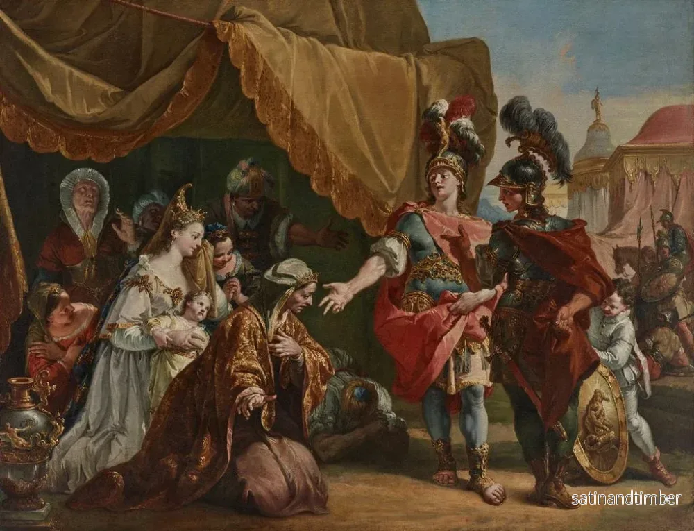 Reproduktion av målningen av Darius familj framför Alexander - Francesco Fontebasso - Bild 2