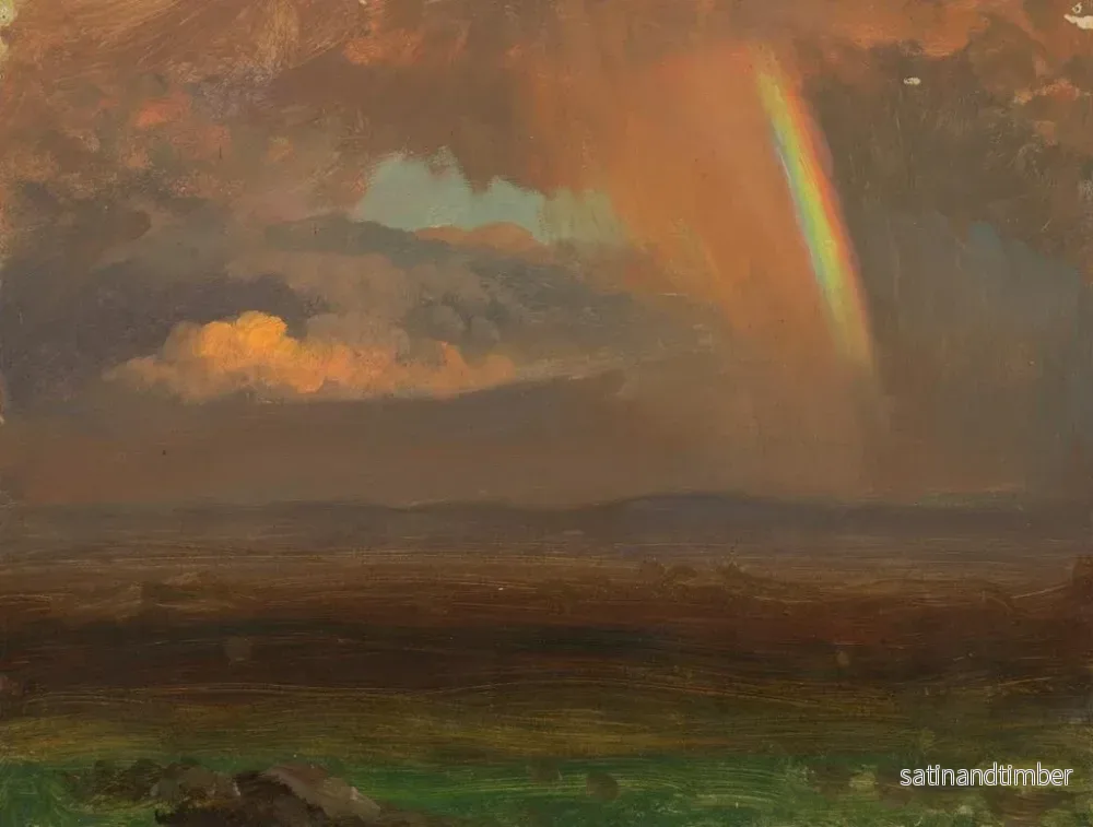 Reproduktion av målningen Solnedgång över ett vidsträckt landskap - Frederic Edwin Church - Bild 2