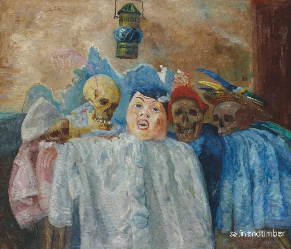 Reproduktion av målningen Pierrot och skeletten - James Ensor - Bild 2