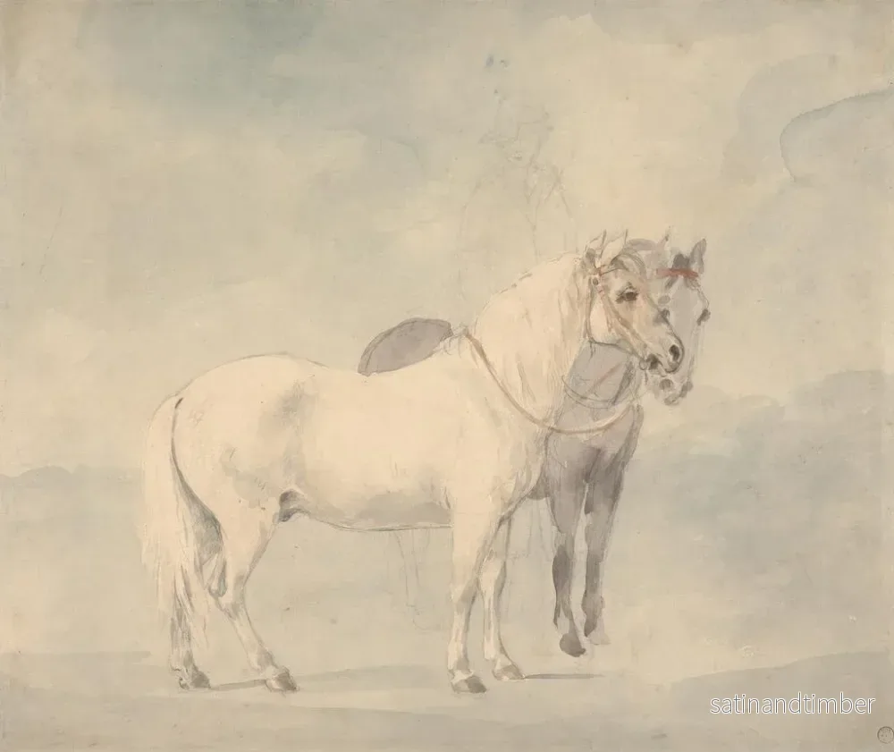 Reproduktion av målningen Les poneys de William Beckford - William Hamilton - Bild 2
