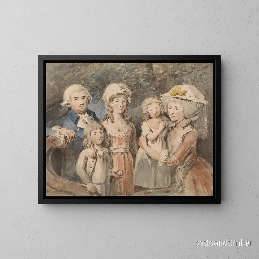 Reproduktion av målningen James Boswell och hans familj – John Thomas Smith Reproduktion av målningen James Boswell och hans familj – John Thomas Smith